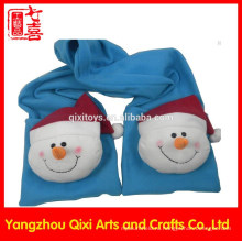 Зимние шали перчатки плюшевые игрушки животных перчатки&amp;шарф с головы снеговика